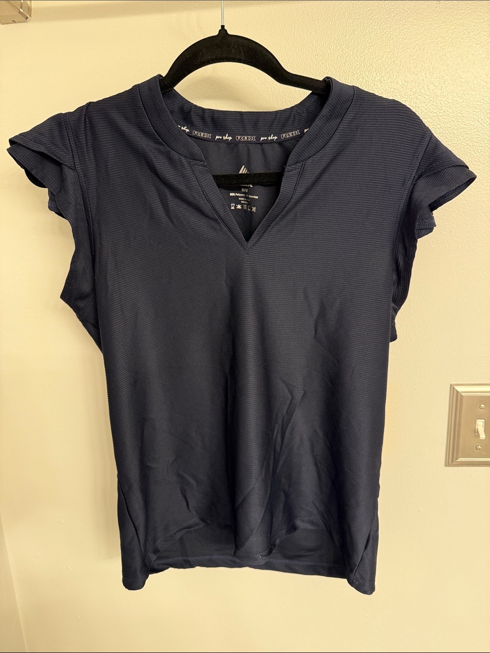 RBX Women’s Navy Short Sleeve V-Neck Golf Tee